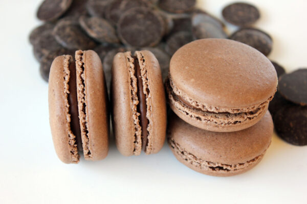 Šokolādes macarons Šokolādes macarons